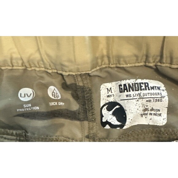 Men’s GANDER MOUNTAIN Nylon Camo Convertible Hunting Pants Shorts QUICK DRY Sz M - Picture 5 of 11